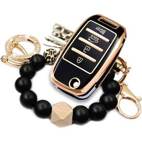 حافظة غطاء مفتاح فوب مناسبة لكيا سورينتو سبورتاج ريو سول فورتي أوبتيما كارينز قابلة للطي بدون مفتاح مع حامل سوار in Kuwait