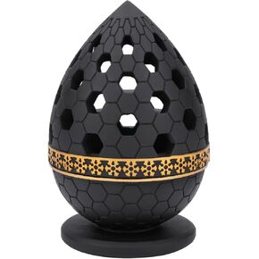 مبخرة الفحم، مبخرة البخور، مبخرة راتنج اللبان العود لليوجا والسبا والعلاج العطري، ديكور المكتب والمنزل (أسود) in Kuwait