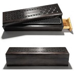 مبخرة حامل البخور، تصميم تابوت 2 في 1 مع صندوق تخزين وصائد رماد، حامل لعصي البخور، ممتاز للممارسات الصحية للتأمل في غرفة النوم والمكتب والدراسة in Kuwait