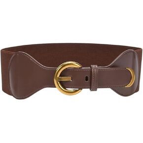 Fashion Elastic Womens Belts Golden Buckle Wide Belt For Women Dress Coat Luxury Waistbands Stretch Cummerband in Kuwait