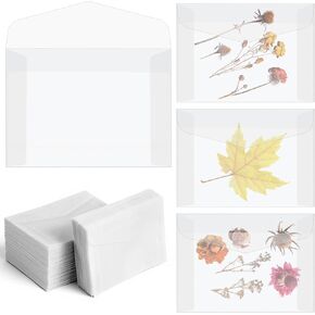 150 Pcs 5x7 Inch Glassine Envelopes A6 Vellum Envelopes for Wedding Invitation Frosted Clear Sulfuric Acid Paper Bag for Thank You Cards, Birthday Greeting, Lottery Ticket, Stamp Collecting in Kuwait
