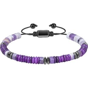 Boho Style Natural Stone Beaded Bracelets for Men Women, Adjustable Healing Crystal Bracelets for Anxiety Relief, Unique Gifts for Him Her in Kuwait