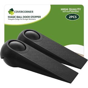 سدادات باب لأسفل الباب، سدادات باب مطاطية، حاملات أبواب لجميع أنواع الأسطح، عبوتان من سدادات الأبواب السحرية، 3.9 بوصة، أسود وأسود in Kuwait