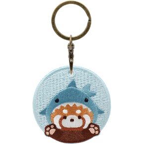 إكسسوار سلسلة مفاتيح باندا حمراء لطيفة مطرزة على الوجهين من MC Fashion - قلادة هدية إبداعية للحقائب وحقائب الظهر in Kuwait