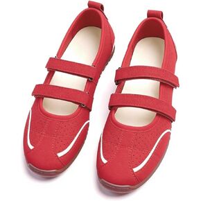 Mary Jane Ballet Sneakers for Women Fashion Retro Casual Sneakers Cute Tennis Shoes with Elastic Strap Non Slip Lightweight Comfortable Women's Ballet Flats for Dress Jeans Skirts in Saudi Arabia
