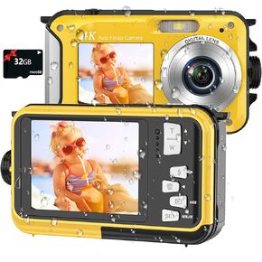 4K 56MP Underwater Camera 11FT Waterproof Camera with 32GB Card Type-C in Kuwait