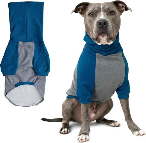 سترة للكلاب كبيرة الحجم من Tooth & Honey/Pitbull/Large/Medium/X Large سترة للكلاب/أزرق مخضر ورمادي (متوسط) in Kuwait