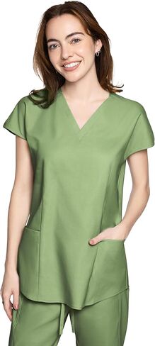 سترة علوية للنساء من أكاديا جيلدا برقبة على شكل حرف V: مقاس نحيف، جيبان، أداء عالٍ، سهلة العناية للنساء in Kuwait