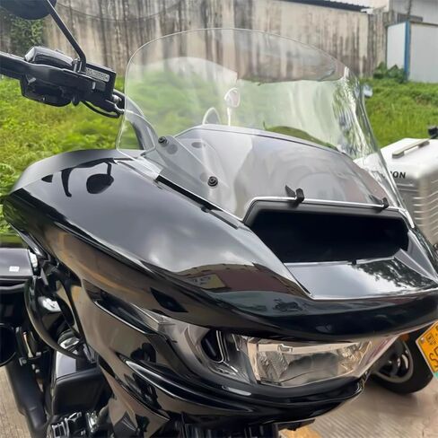 زجاج أمامي مموج مقاس 12 بوصة متوافق مع Harley CVO Road Glide FLTRXSE 2023 2024 2025 2026 CVO Road Glide ST FLTRXSTSE، Road Glide FLTRX 2023-2026 (شفاف) in Kuwait