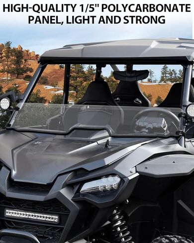 SAUTVS Clear Front Half Windshield for Honda Talon 1000, Lightly Dustproof Durable PC Half Windscreen for Honda Talon 1000R 1000X 1000X-4 2019-2025 Accessories in Saudi Arabia