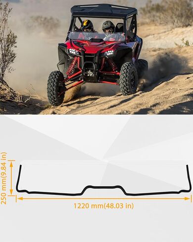 SAUTVS Clear Front Half Windshield for Honda Talon 1000, Lightly Dustproof Durable PC Half Windscreen for Honda Talon 1000R 1000X 1000X-4 2019-2025 Accessories in Saudi Arabia