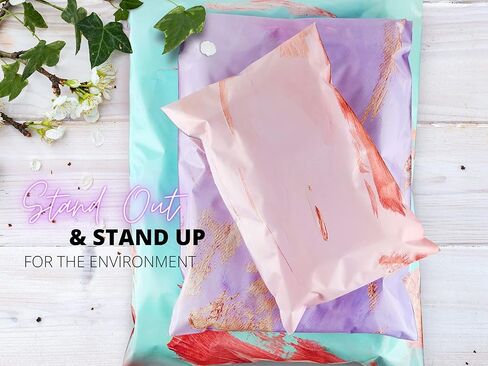 Eco Friendly Sustainable Poly Mailers, Multiple Sizes Variety 75 Pack (25 Each: 6x9, 9x12, 12x15) Different Assorted Sized Shipping Bags, Trendy Chic Boutique Envelopes (Acrylic Paint) in Saudi Arabia