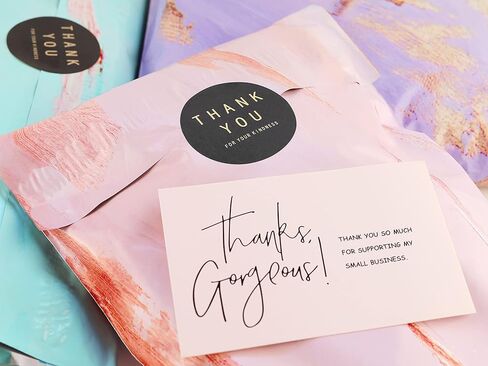 Eco Friendly Sustainable Poly Mailers, Multiple Sizes Variety 75 Pack (25 Each: 6x9, 9x12, 12x15) Different Assorted Sized Shipping Bags, Trendy Chic Boutique Envelopes (Acrylic Paint) in Saudi Arabia