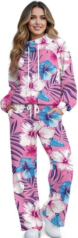 AFPANQZ Womens 2 Piece Outfits Lounge Sweatsuit Sets Long Sleeve Tracksuits with Pocket, Leisure Wear Sets for Women Fall in Saudi Arabia