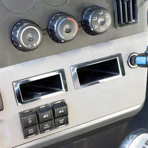 زخرفة جيب تخزين بلاستيكية من الكروم CTW لسيارة 2018-2023 Freightliner Cascadia in Saudi Arabia