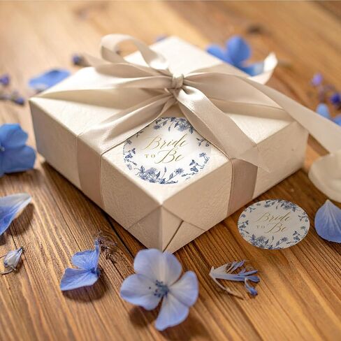 Mobiusea Creation Vintage Blue Floral Bridal Stickers | 60pcs Bride to Be & Love is Sweet Bachelorette Stickers for Bridal Shower, Engagement Party Favors, Envelope Seals & Bachelorette Decor in Saudi Arabia