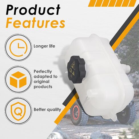 Engine Coolant Overflow Recovery Reservoir Tank (with Cap) Compatible with Jeep JL Series Wrangler 2018-2024, JT Series Gladiator 2020-2025 in Saudi Arabia