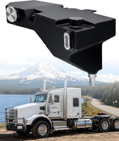 603-5403 خزان خزان سائل تبريد المحرك مع مستشعر وغطاء متوافق مع شاحنات كينورث بيتربيلت W900 T800 T660 T600 389 388 384 382 377 365 348 استبدال 6035403 N5346001 T1673008، سبائك الألومنيوم in Kuwait