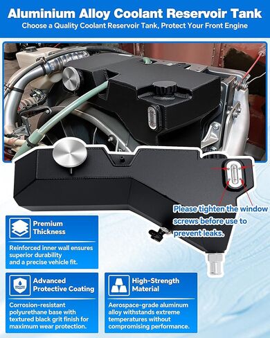 603-5403 خزان خزان سائل تبريد المحرك مع مستشعر وغطاء متوافق مع شاحنات كينورث بيتربيلت W900 T800 T660 T600 389 388 384 382 377 365 348 استبدال 6035403 N5346001 T1673008، سبائك الألومنيوم in Kuwait