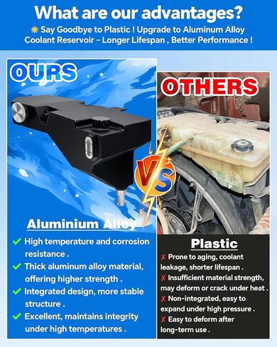 603-5403 خزان خزان سائل تبريد المحرك مع مستشعر وغطاء متوافق مع شاحنات كينورث بيتربيلت W900 T800 T660 T600 389 388 384 382 377 365 348 استبدال 6035403 N5346001 T1673008، سبائك الألومنيوم in Kuwait