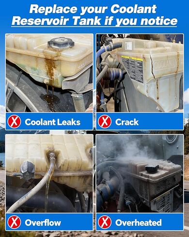 603-5403 خزان خزان سائل تبريد المحرك مع مستشعر وغطاء متوافق مع شاحنات كينورث بيتربيلت W900 T800 T660 T600 389 388 384 382 377 365 348 استبدال 6035403 N5346001 T1673008، سبائك الألومنيوم in Kuwait