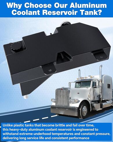 603-5403 خزان خزان سائل تبريد المحرك مع مستشعر وغطاء متوافق مع شاحنات كينورث بيتربيلت W900 T800 T660 T600 389 388 384 382 377 365 348 استبدال 6035403 N5346001 T1673008، سبائك الألومنيوم in Kuwait