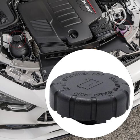 2Pcs 2105010615 Black Radiator Coolant Reservoir Expansion Tank Cap, Replacement for Mercedes-Benz AMG GT C CL CLA CLK CLS E G GL and More, Replaces 2105010515 in Saudi Arabia
