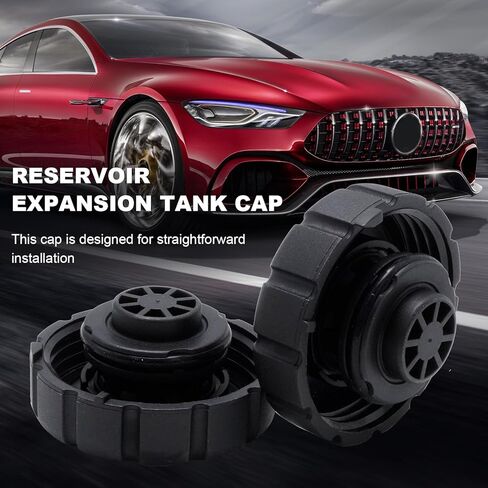 2Pcs 2105010615 Black Radiator Coolant Reservoir Expansion Tank Cap, Replacement for Mercedes-Benz AMG GT C CL CLA CLK CLS E G GL and More, Replaces 2105010515 in Saudi Arabia