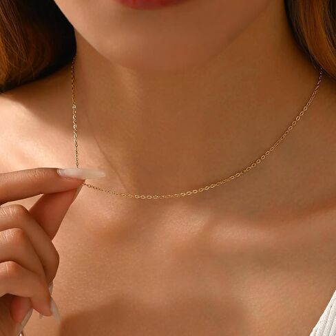 925 Sterling Silver Necklace 16 Inch with Adjustable Chain for Women, Elegant and Durable, Silvery in Saudi Arabia