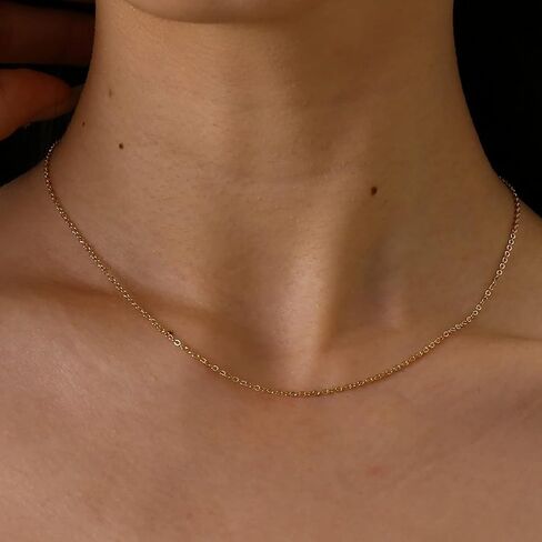 925 Sterling Silver Necklace 16 Inch with Adjustable Chain for Women, Elegant and Durable, Silvery in Saudi Arabia