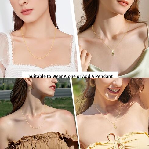 925 Sterling Silver Necklace 16 Inch with Adjustable Chain for Women, Elegant and Durable, Silvery in Saudi Arabia
