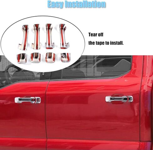 AUCERAMIC Chrome Door Handle Covers Compatible with 2019-2024 Ram 1500 with Front Smart Keyholes Cutout Exterior Door Handle Covers Caps in Saudi Arabia