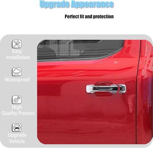AUCERAMIC Chrome Door Handle Covers Compatible with 2019-2024 Ram 1500 with Front Smart Keyholes Cutout Exterior Door Handle Covers Caps in Saudi Arabia