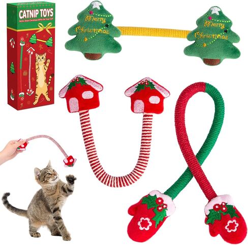 Retro Shaw Catnip Toys Crochet Mice Cat Toys,6 Pcs Yarn Cat Nip Mouse Animals Toys,Safe Teeth Cleaning Toy for Indoor Kittens,Interactive Cat Kicker Kitty Toys in Saudi Arabia