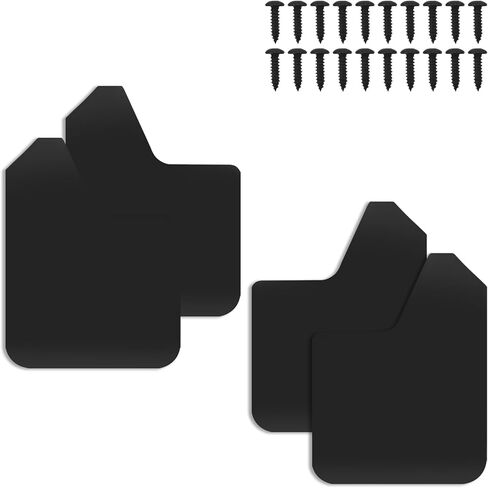 4PCS Universal Mud Flaps for Trucks Mudguard Splash Guards Front and Rear Set Protection with Screws, Flexible and Bendable Wheel & Tire Mud Flaps Dirty Fenders, Auto Exterior Flares Accessories in Saudi Arabia