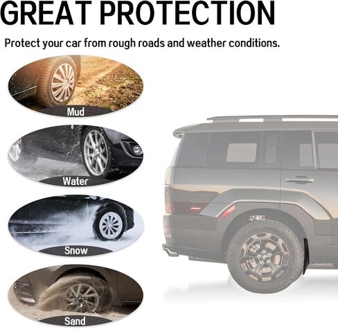 PSLER Fit for Santa Fe 2024 2025 Mud Flaps Set of 4PCS Mud Guard Kit Splash Guards Mudguards Mudflaps with Hardware Kits Accessory Front and Rear for 2024 2025 Santa Fe Accessories in Saudi Arabia