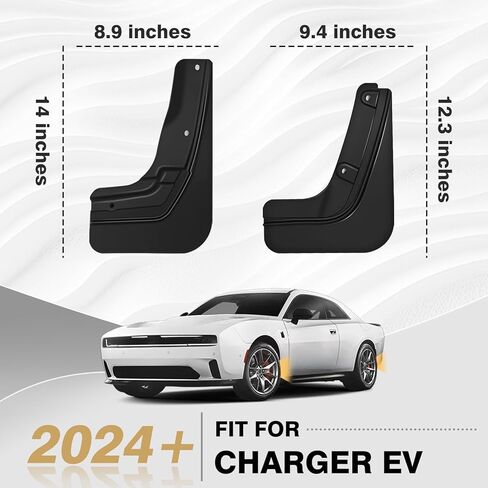 واقيات الطين من BestEvMod تناسب دودج تشارجر Daytona EV 2026 2025 2024 ملحقات الحاجز لحماية الأوساخ والرواسب الشتوية وحماية الأوساخ لا حاجة إلى حفر ثقوب، مجموعة من 4 قطع R/T Scat Pack in Saudi Arabia