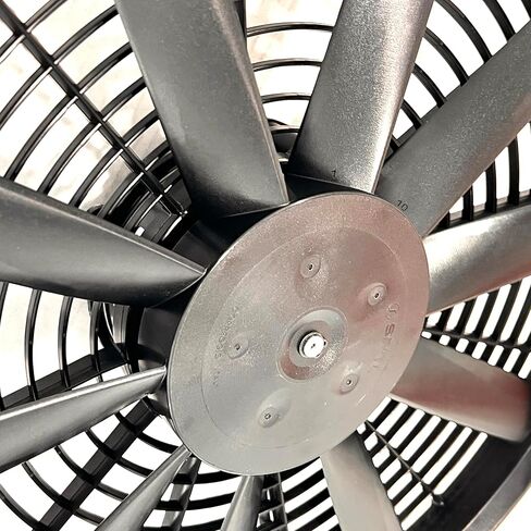 SPAL Fan - 30102104 13" Puller Straight Blades 12 Volt High-Performance Long Life 1331 cfm VA13-AP70/LL-35A 12V IP68 Waterproof Brushed Fan for Cooling Radiators, Hot Rods, Oil Coolers etc. in Saudi Arabia