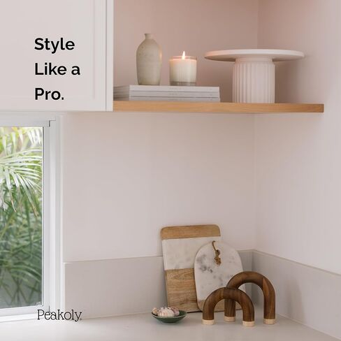 كائنات ديكور قوس الخشب - جمالية ديكور رف الكتب، ديكور طاولة القهوة الحديثة، لمسات ديكور المنزل، منحوتات خشبية، ديكورات الرف، ديكورات رف الكتب، عناصر ديكور خزانة الكتب in Kuwait