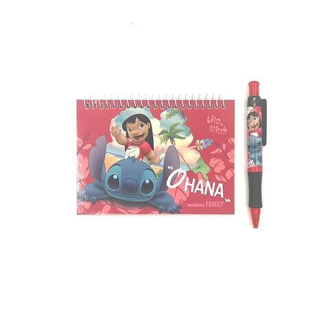 Disney Lilo And Stitch Autograph With Retractable Pen - Notepad - Ohana in Saudi Arabia