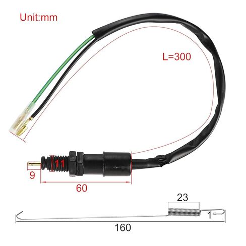 FLYPIG Universal Motorcycle Bike Rear Brake Light Switch with Spring Kit for Yamaha Honda Kawasaki Suzuki Quad Pit Scooter ATV Tail Light Switch in Saudi Arabia
