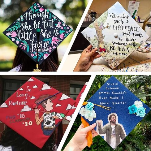 4PCS Unisex Matte Graduation Cap with Gold 2026/2027 Year Tassel Charm Graduation Hat for Adults Bachelor Master in Saudi Arabia