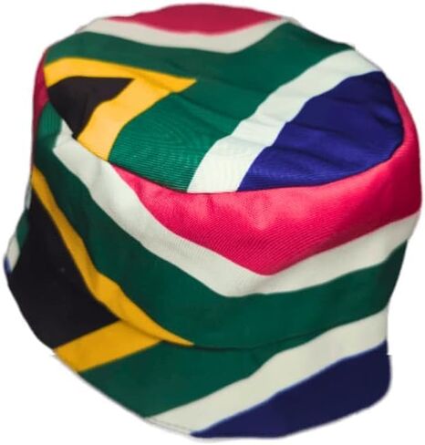 Support South Africa Proudly South African Flag Heritage Bucket Hat by Tribe Afrique Blue in Saudi Arabia