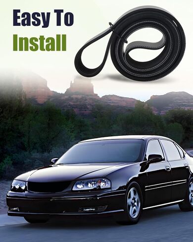 حزام سير السربنتين للمحرك 1060663 مناسب لسيارات جيب دودج بويك شيفروليه كرايسلر بونتياك مناسب لشاحن جراند شيروكي دورانجو تشالنجر ريجال إمبالا مونتي، 66.33 بوصة in Kuwait