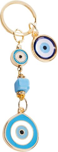 BCS Evil Eye Keychain Bag Charm - Good Luck & Protection Amulet - Car Keyring Purse Accessories for Women in Kuwait