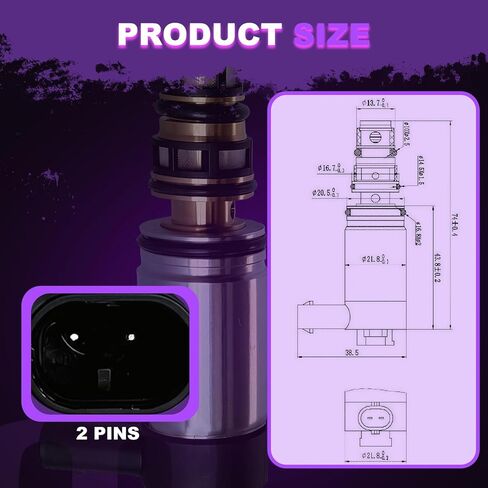 A/C Compressor Control Valve for HONDA CR-V 2017-2020 1.5T,Civic 1.5L 2.0L,7248322 7282247(For 6CVC140E Compressor) AD-22382N-CV for Chevrolet Colorado for GMC Canyon 3.6L 2017-2022 in Saudi Arabia