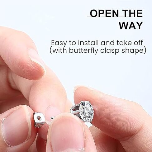 مجموعة 6 أزواج من الأقراط المرصعة للنساء مقاس 3-8 مم، أقراط زركونيا مكعبة من الفولاذ المقاوم للصدأ مضادة للحساسية للنساء والرجال in Kuwait