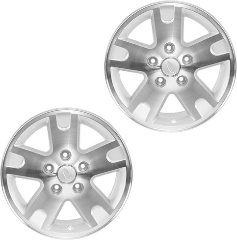 حافة عجلة جديدة من سبائك الألومنيوم مقاس 17 بوصة لسيارة Ford F150-3466 2002-2003 مقاس 17 × 7.5 بوصة مجموعة من 4 إطارات بديلة باللون الفضي in Kuwait