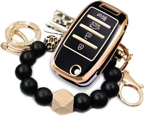حافظة غطاء مفتاح فوب مناسبة لكيا سورينتو سبورتاج ريو سول فورتي أوبتيما كارينز قابلة للطي بدون مفتاح مع حامل سوار in Kuwait