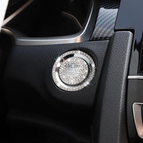 TOMALL Bling Car Engine Start Stop Button Cover Compatible with Honda CRV for Accord for Civic Diamond Push Start Button Bling Engine Ignition Ring Sparkly Surrounding Trim Accessories for Car in Saudi Arabia